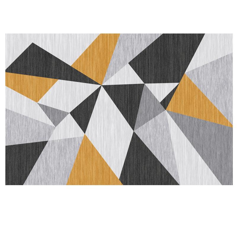 Modern Geometric Crystal Velvet Area Rug