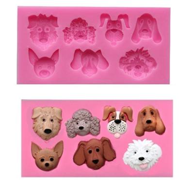 3D-Schokoladen-Backform, Kuchendekoration, Hund, Silikon-Fudge-Seifenform, Süßigkeiten-Gebäckform