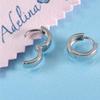 [Adelina Style] Hoop Earrings Popularity Leave It On 1 Pair Ring Earrings Silver 925 Made of Pure Silver Men's Ladies Compatible with Metal Allergies