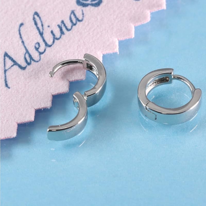 [Adelina Style] hoop earrings Popularity Leave it on 1 pair ring earrings silver 925 Made of pure silver men's ladies Compatible with metal allergies