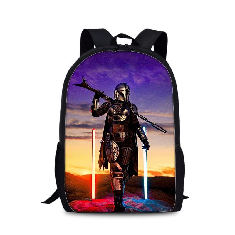 Mandalorian Grogu Batoh pro děti s dvojitým popruhem z odolného nylonového materiálu