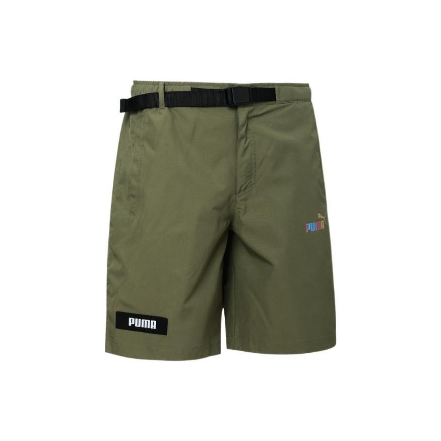 PUMA Logo Cargo Shorts Olivegreen Men s 671965-32 S