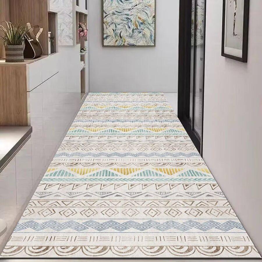 Bohemian Long Corridor Carpet Hallway Entry Door Mat Home Porch Hotel Hall Aisle Rugs Decor Bedroom Bedside Balcony Floor mat