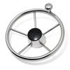 Boat Yachts Accessories Marine 11 Inch 300MM stainless steel Steering Wheel With Black Foam or Without  Foam Ship Steering Wheel