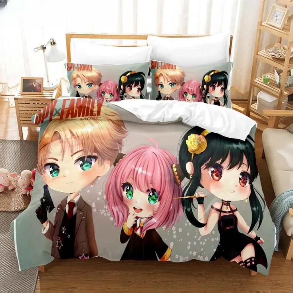 Spy X Family 3D Print Anime Duvet Cover Set with Pillowcases Polyester Single Twin Queen King Size Bedding Gift