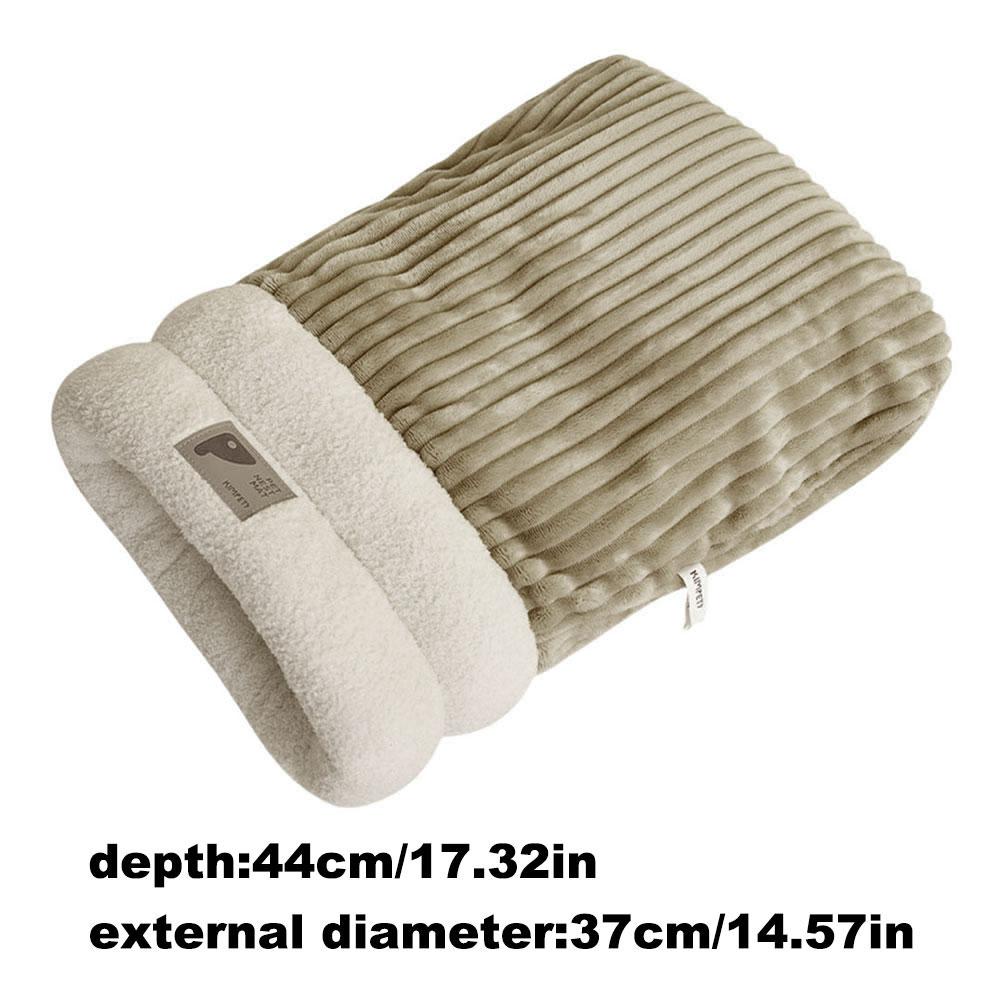 Varm Kattsömnpåse Mjuk Plysch Rolig Tunnel Katthåla Husdjursficka Typ Täcke Säng Kattunge Valp Mjuk Bekväm Håla Husdjursförnödenheter