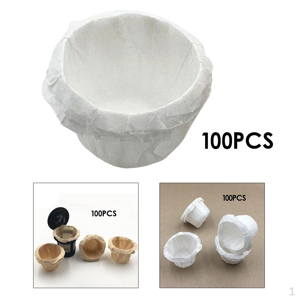 100 / of coffee Strainer Filter Paper Unbleached Portion for Machine Accessories