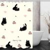 Badezimmer Duschvorhang Badezimmer Vorhang Katze Vorhänge für Schlafzimmer Faltbare Trennwand Zubehör Wasserdicht Stoff Dinge die