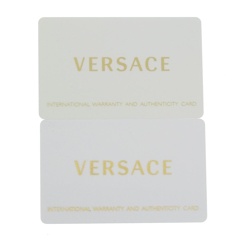 Versace VERA Watches WR5 gold/Navy Blue NavyDial Stainless Steel/leather Quartz Analog Display Mens Used