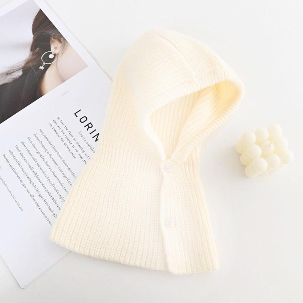 Warm Winter Hat Thickened Hooded Hats Cute Kids Balaclava Hat  Baby бежевый