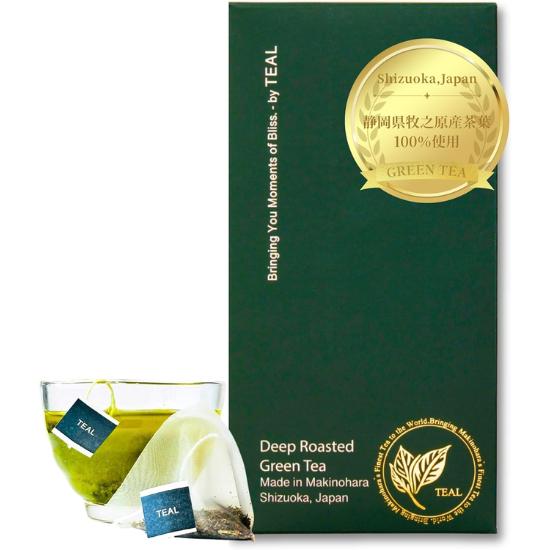

TEAL Deep-Steamed Green Tea, 3g x 20 Tea Bags, Makinohara, Shizuoka Prefecture, Perfect for Hot or Cold Brew