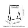 1/12 Dollhouse Garment Rack with Hangers Doll Accessories Decoration Handmade Mini Model for