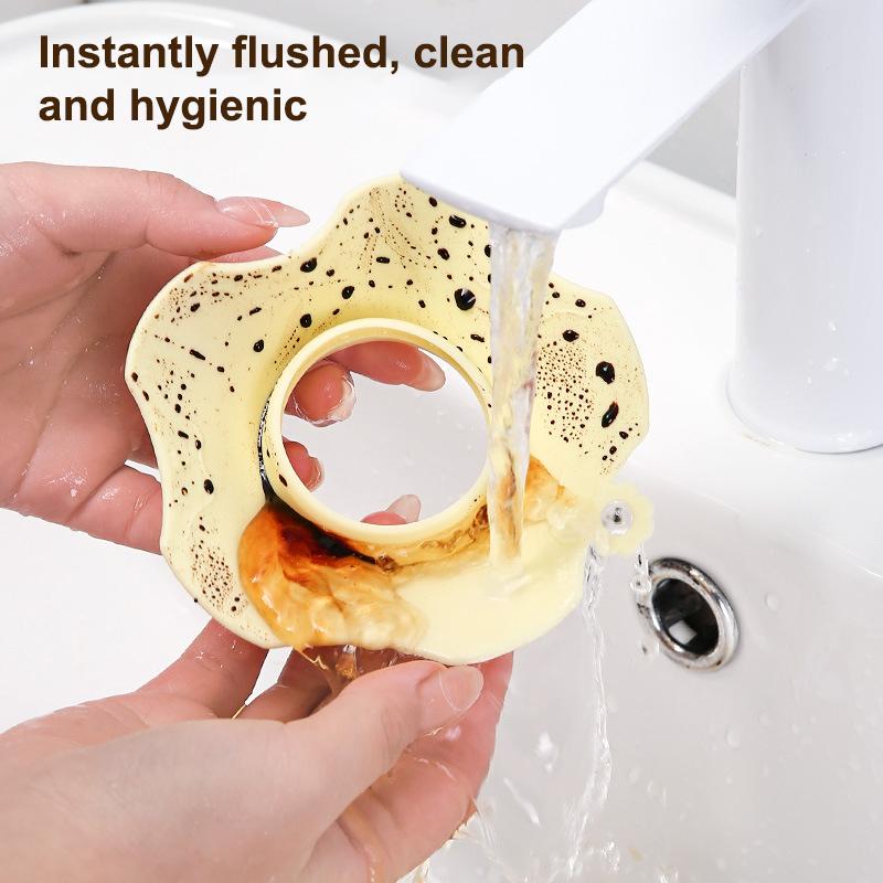 1Pairs Washing Face Spa Wrist Watch Band Flower Shape Silicone Solid Color Waterproof Wristband Headband Head Wrap