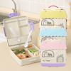 Cartoon Children's Lunch Box House Shape Fresh Keeping Storage Box Creative Food Container  Camping