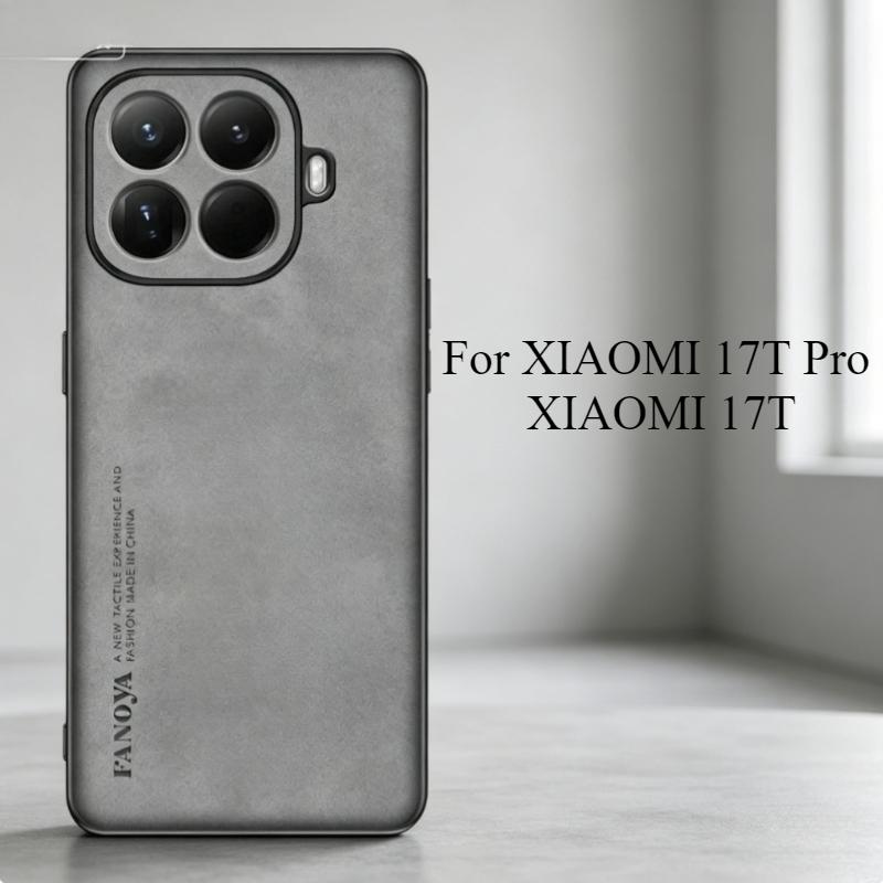 Case For Xiaomi 17T 17TPro Sheepskin Leather Shockproof Silicone Soft Frame Cover For Mi 17T Pro Phone Bumper Protection Shell
