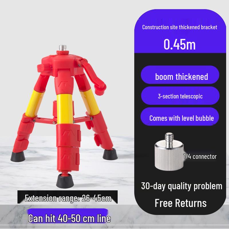 Telescopic Tripod Stand for Laser Level with Thickened Mini Lifting Frame