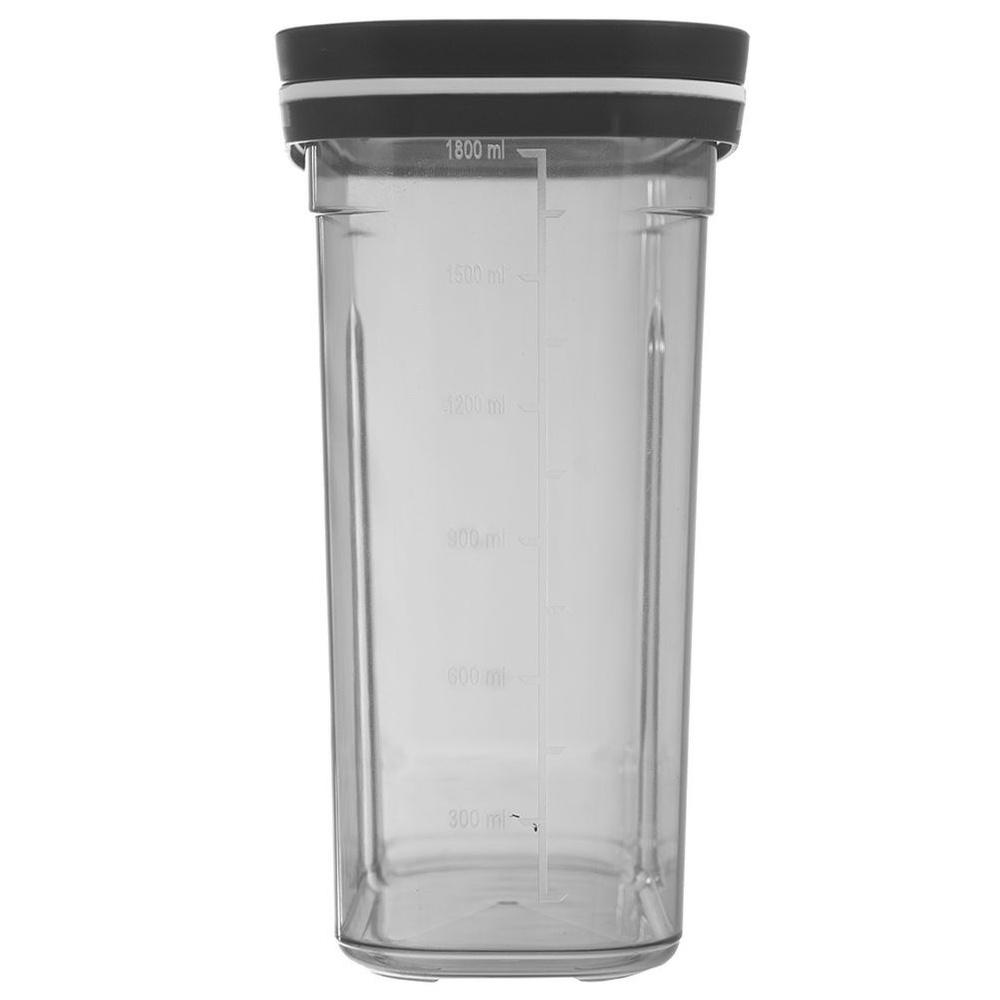 Lebensmittelbehälter für lose Produkte Spender mit Messung Grau 1,8L Deckel