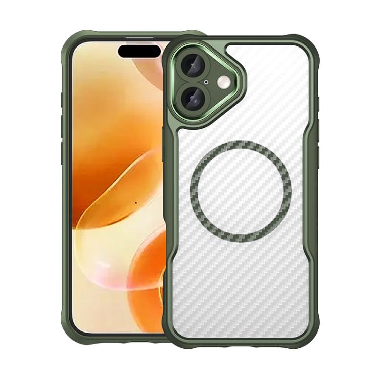 Carbon Fiber Texture MagSafe Translucent Phone Case