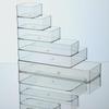 Transparent Acrylic Badge Card Storage Box with Dustproof Square Protection and Display Stand