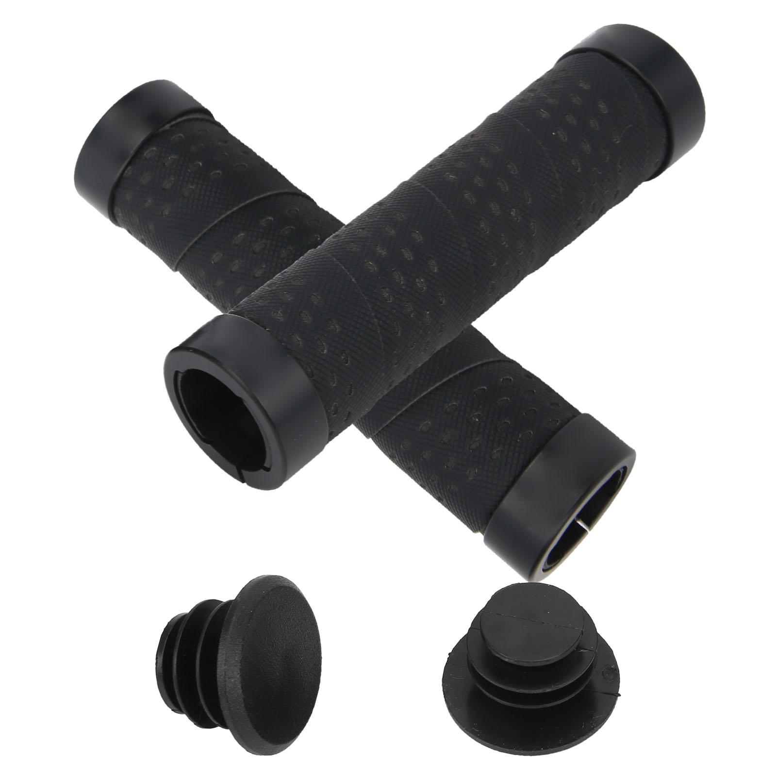 

ZTTO Велосипедные противоскользящие ручки для горного велосипеда с двойной блокировкой и заглушкой(черный )