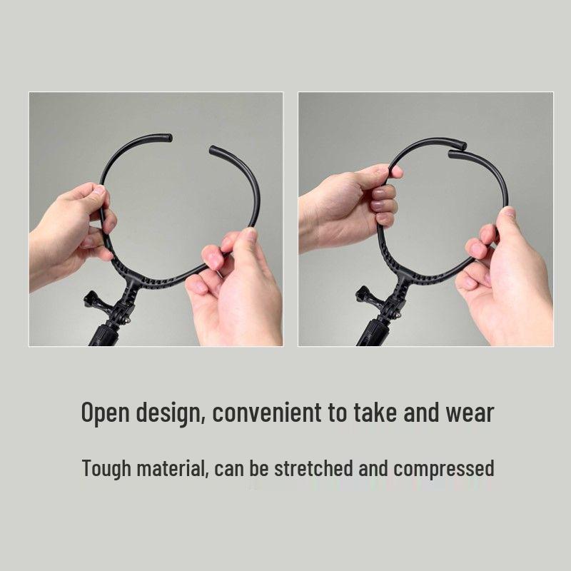 Hands-Free Neck-Hanging Microphone Stand with Clip for Singers, Guitarists, Magicians, Ventriloquists, and Hosts