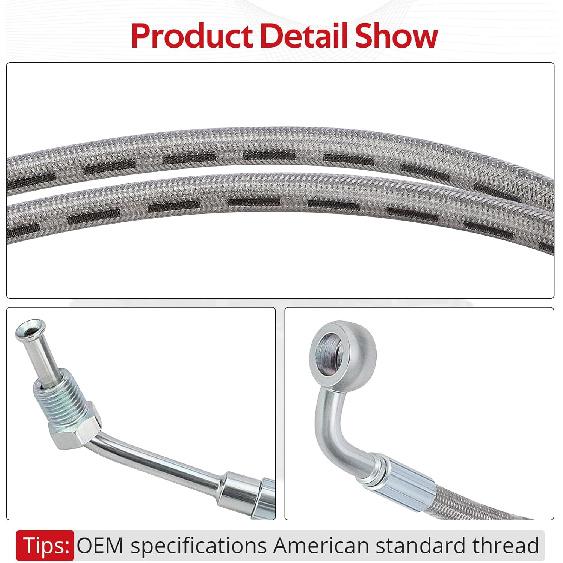 Brake Hose Line Front Right for Polaris Sportsman 400 450 500 570 600 700 800 05-17 Scrambler 500 02-12 Trail Blazer 250 330 Trail Boss 330 05-13