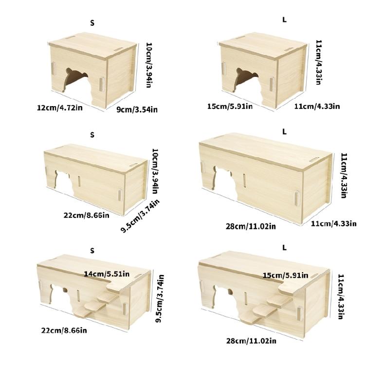 Hamster Play Huts House Shetler Cave House for Small Pet with Burrow Designs for Rodents and Mice Playing Hideouts Place