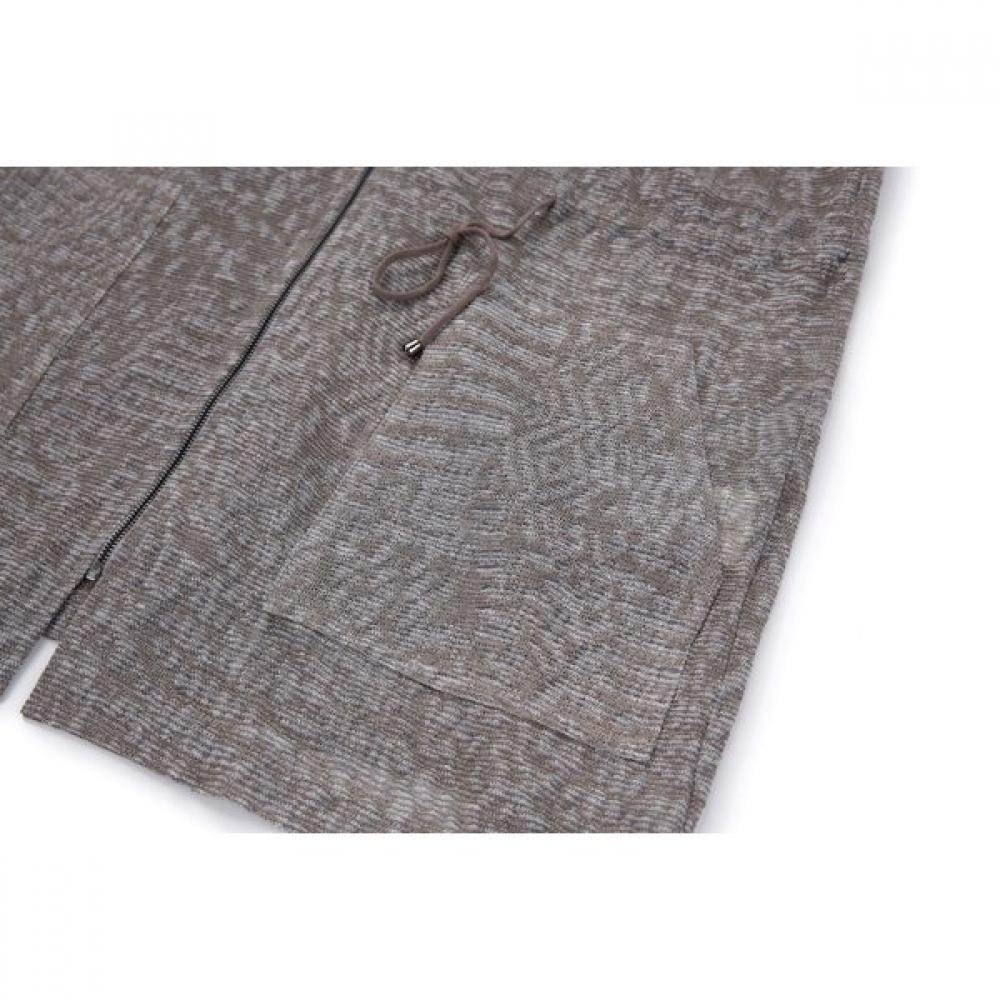 FURINA Italy Linen Blend Techno Jersey Hooded Zip Jacket