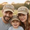 Vintage Daddy Mama Mini Embroidery Caps Washed Cotton Family Matching Baseball Cap  Gifts