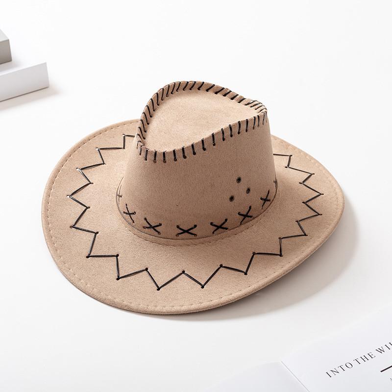 Western Cowboy Hat For Adults And Kids Sun Protection Stylish Summer Fashion Made Of Faux Leather