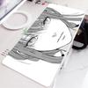Black and White Anime Girl Table Mat Large Mouse Pad Office Keyboard Edge Locking Desk Mat Gaming Accessories Nonslip Mousepad