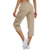 Womens Capris With Pockets Loose Fit Casual  Pants Dressy Lightweight Ladies Baggy Cargo Pants For Hiking