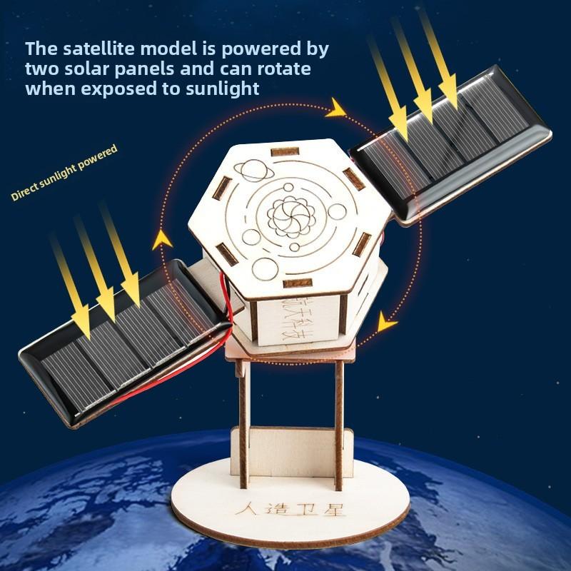 Science Experiment Solar Satellite Kit With Diy Electrical Components For Kids Education