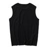 Men Vest Sleeveless Round Neck Tops Wide Shoulder Quick-Drying Sports Straps Pure Color Casual Tank Tops