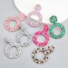 Earring Alloy Stud Earrings - Multi-layered Round Exaggerated Earrings for Women