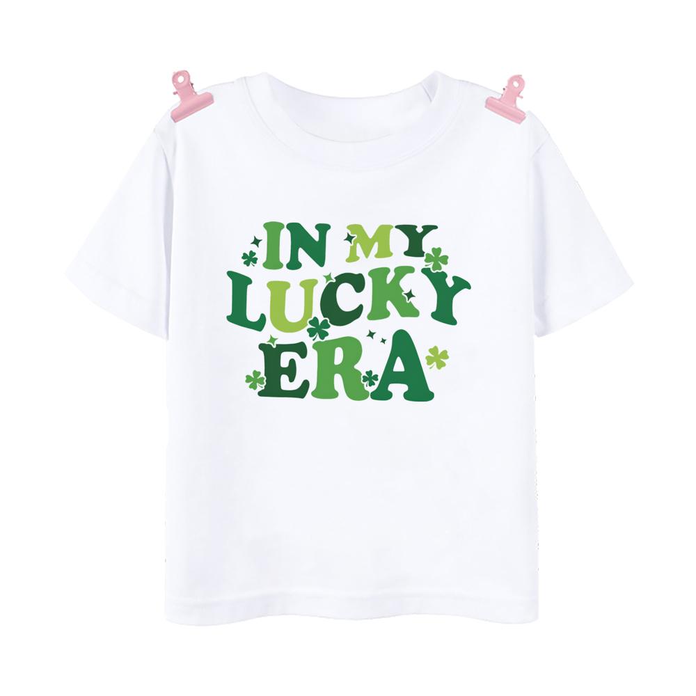 Rainbow Lucky Print Kids Shirts St Patricks Day Party Boys Girls Outfit Tshirt Holidy Child Short Sleeve Tops Toddler T Shirt