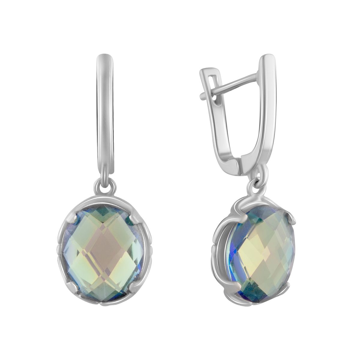 

Срібні сережки з топазом 0.75ct (2084655) різнокольорові кольору