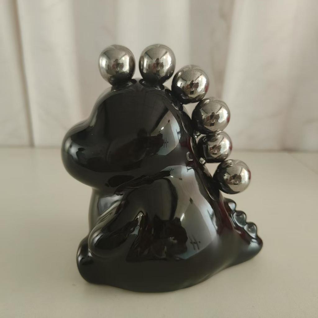 Cute Dinosaur Cream Fruit Forks Stainless Steel Safe Colorful Forks with Storage Jar for Kids