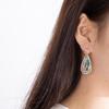 Trendy Lace Teardrop Studs: European & American Fashion Glass Earrings