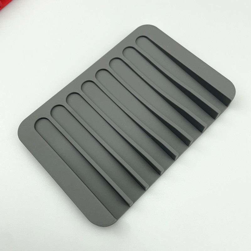 

Silicone Non-slip Soap Holder and Draining Pad for Bathroom Faucet OOP Packaging сірий колір