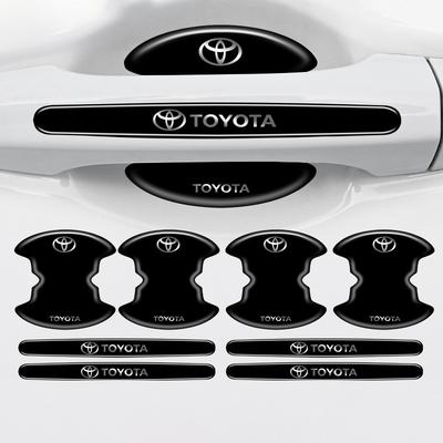 4/8pcs For Chr Rav4 Yaris Prius Avensis Corolla Camry Car Door Handle Protector Bowl Anti Scratch Reflective Sticker