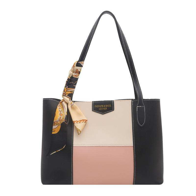 Pu Patching Bag With Zipper Closure For Daily Casual And Commuting