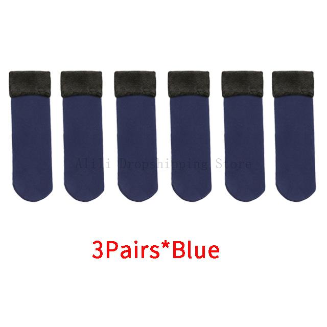 3 Paar Damen Winterstiefel Thermische Wollsocken Set Herren Gefütterte Socken Warme Fleece Socken Set Frau Zuhause Boden Dicke Strümpfe