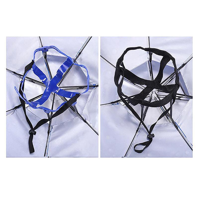 Portable Rain Umbrella Hat Foldable Outdoor Sun Shade Waterproof Camping Fishing Headwear Beach Head Hats Accessory