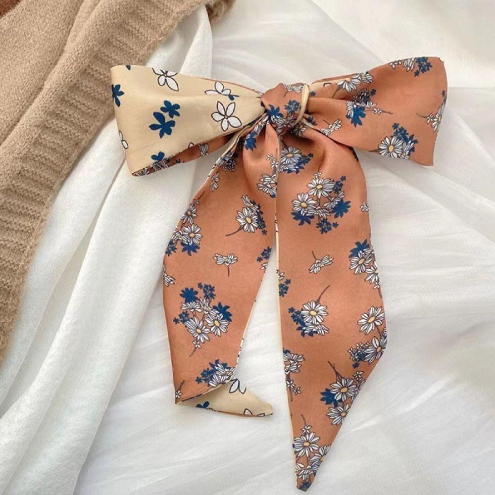 1/4pcs Hair Accessories Skinny Silk Scarf Foulard Ribbon Scarves Bag Wrist Bandana  Women Spring
