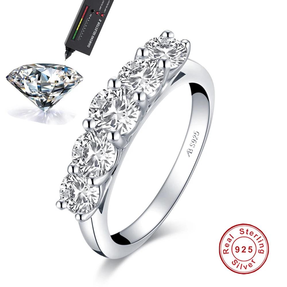 Cbtb Fashion Design Round D Color Pass Test Really Moissanite Luxury Wedding 925 Silver Jewelry