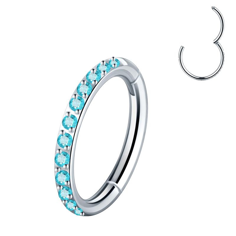 1PC 16G Surgical Steel Hoop Earrings for Women 6/8/10/12mm CZ Paved Small Helix Piercing Tragus Cartilage Piercing Body Jewelry