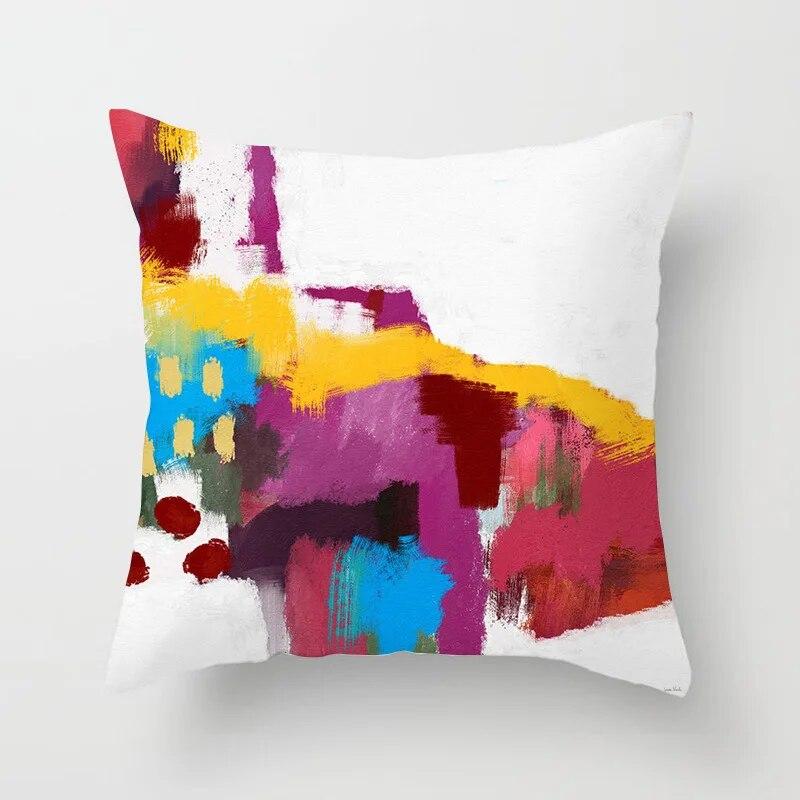 45x45cm Art Color Block Abstract Geometric Pillowcase Modern Street style Hippie Home Decor Sofa Chair cushion cover