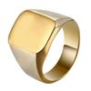Night Club Punk Square Men Smooth Band Wide Finger Ring Jewelry Birthday