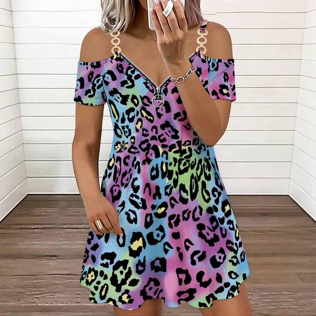 Women Adjustable Strap Plus Size Dress Romantic Flower Printed Flowy Summer Sundress